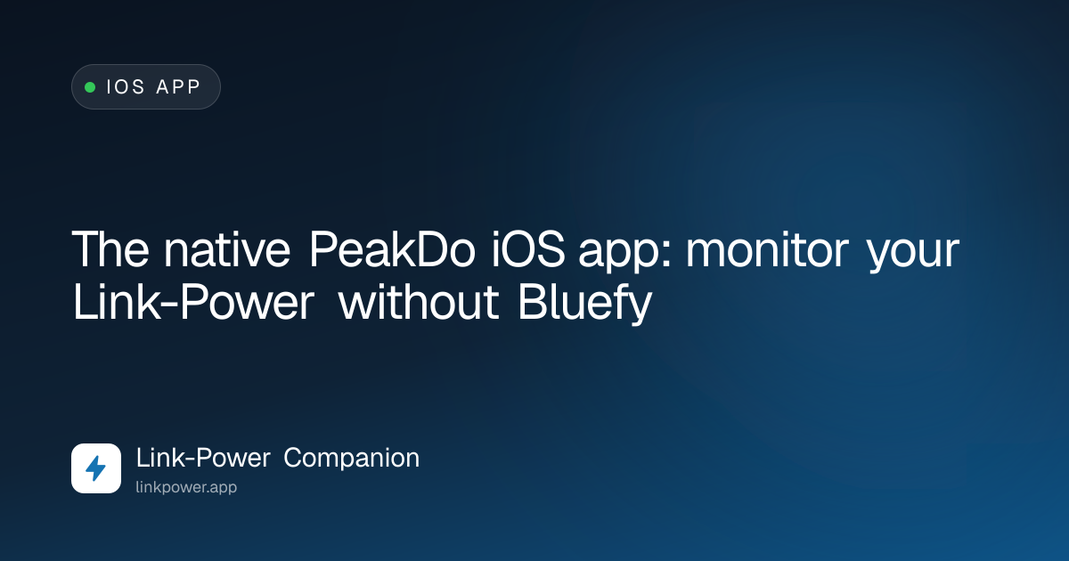 PeakDo iOS App: Native iPhone Companion (2026) · LinkPower App